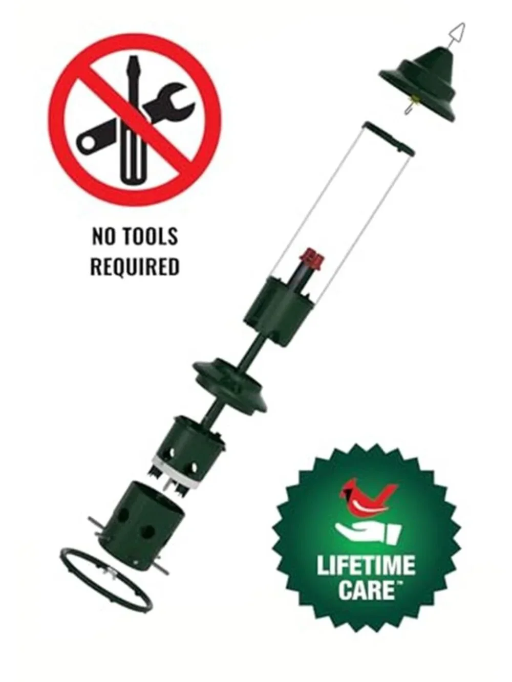 New Squirrel Buster Plus Squirrel-proof Bird Feeder w/Cardinal Ring and 6 Feedin